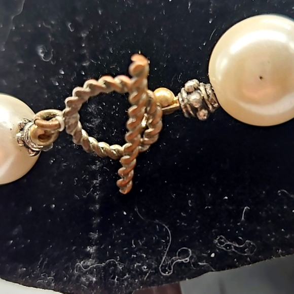 Art glass and pearl beads necklace - Picture 6 of 7